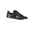 Schwarze Damen-Sneaker aus Polyurethan