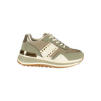 Grüner Polyurethan-Sneaker für Damen