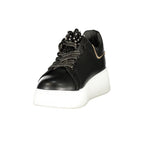 Schwarze Damen-Sneaker aus Polyurethan