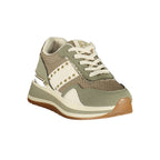 Grüner Polyurethan-Sneaker für Damen