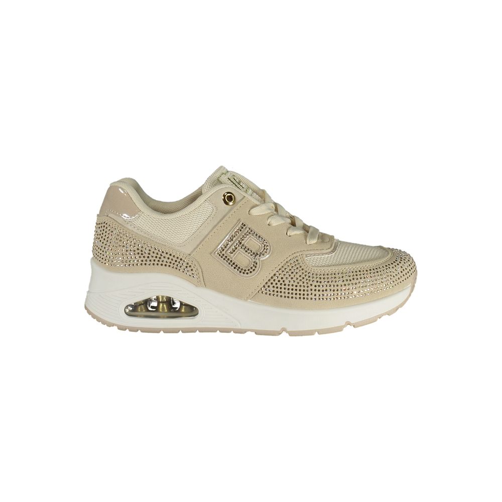 Beige Polyurethan Damen-Sneaker