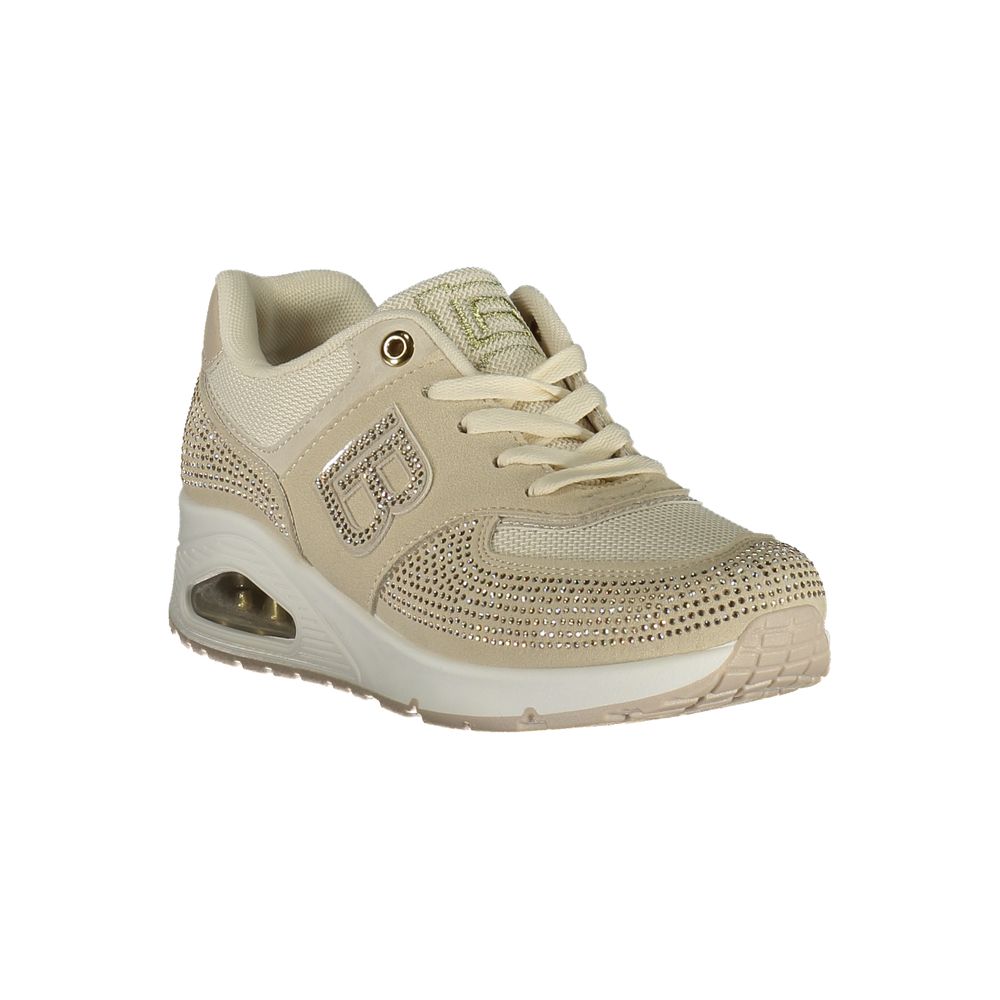 Beige Polyurethan Damen-Sneaker