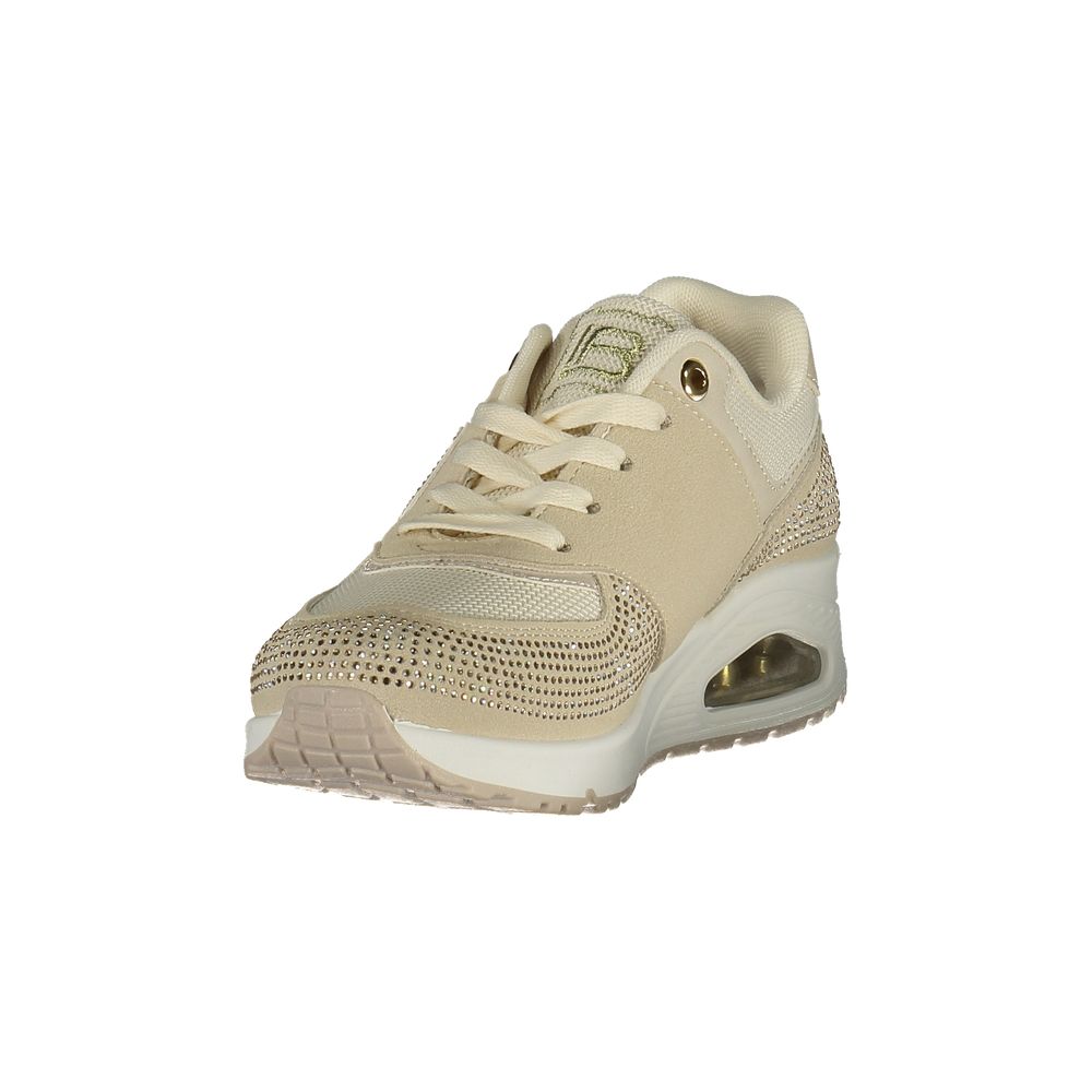Beige Polyurethan Damen-Sneaker