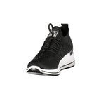 Black Polyester Women Sneaker