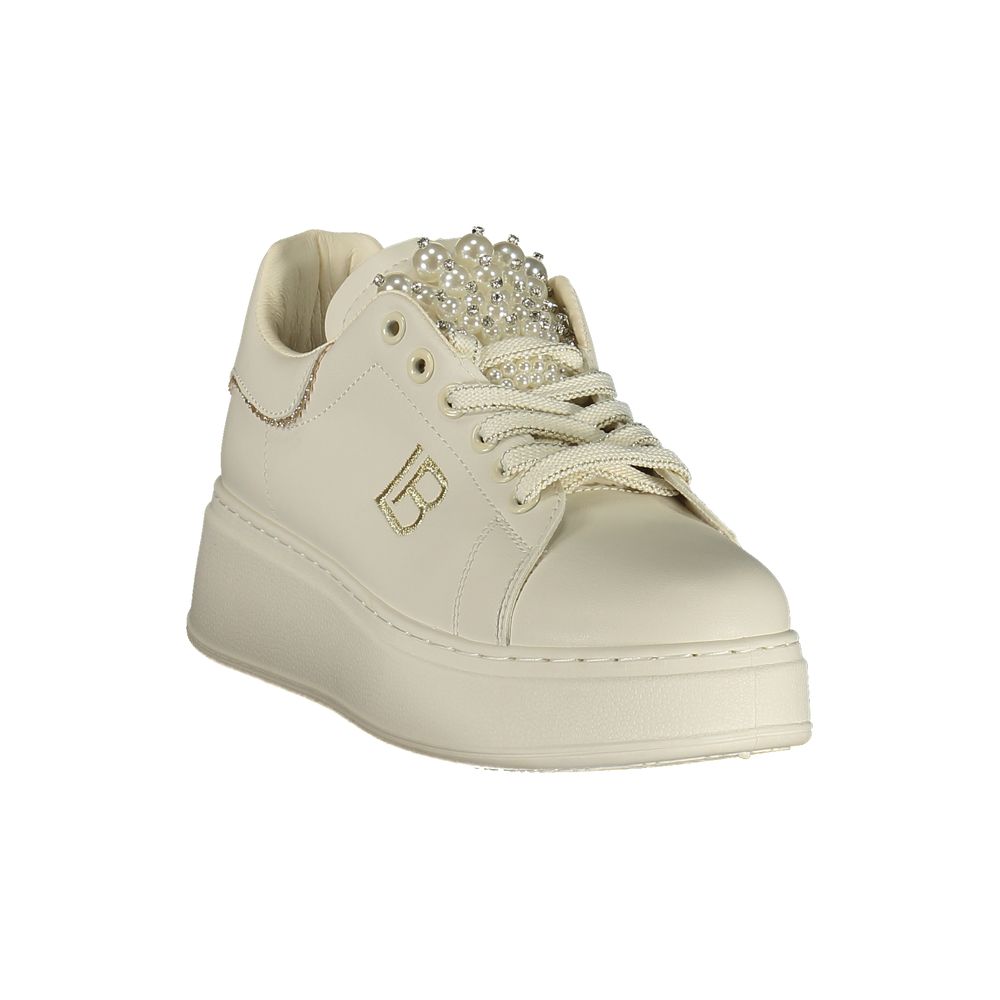 Weiße Sneaker für Damen aus Polyurethan
