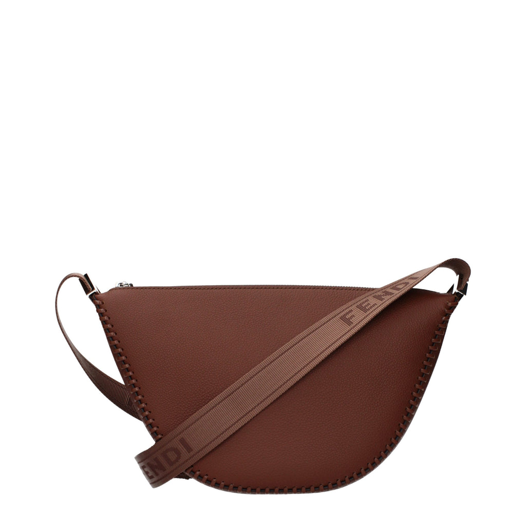 Borsa a tracolla in pelle marrone