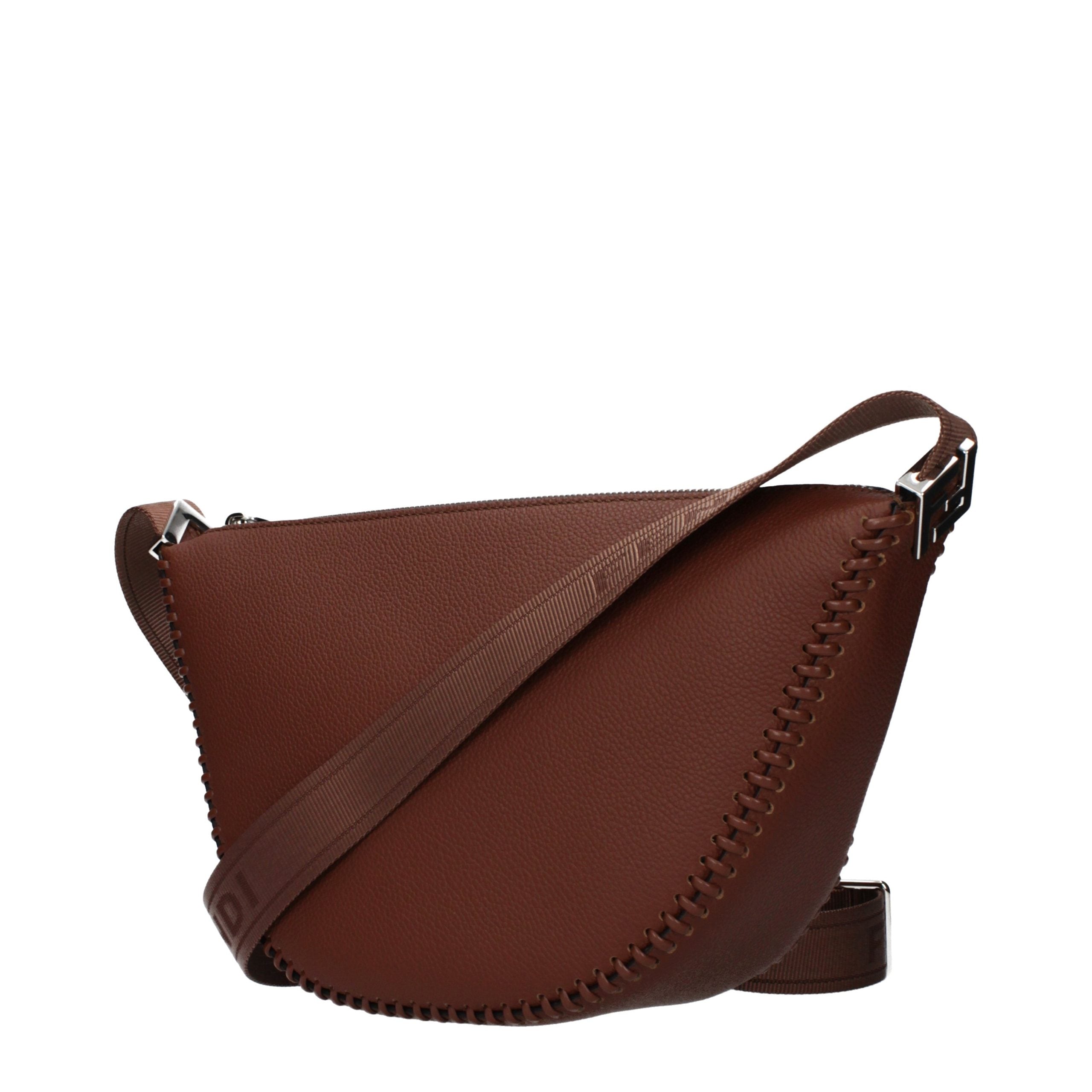 Borsa a tracolla in pelle marrone