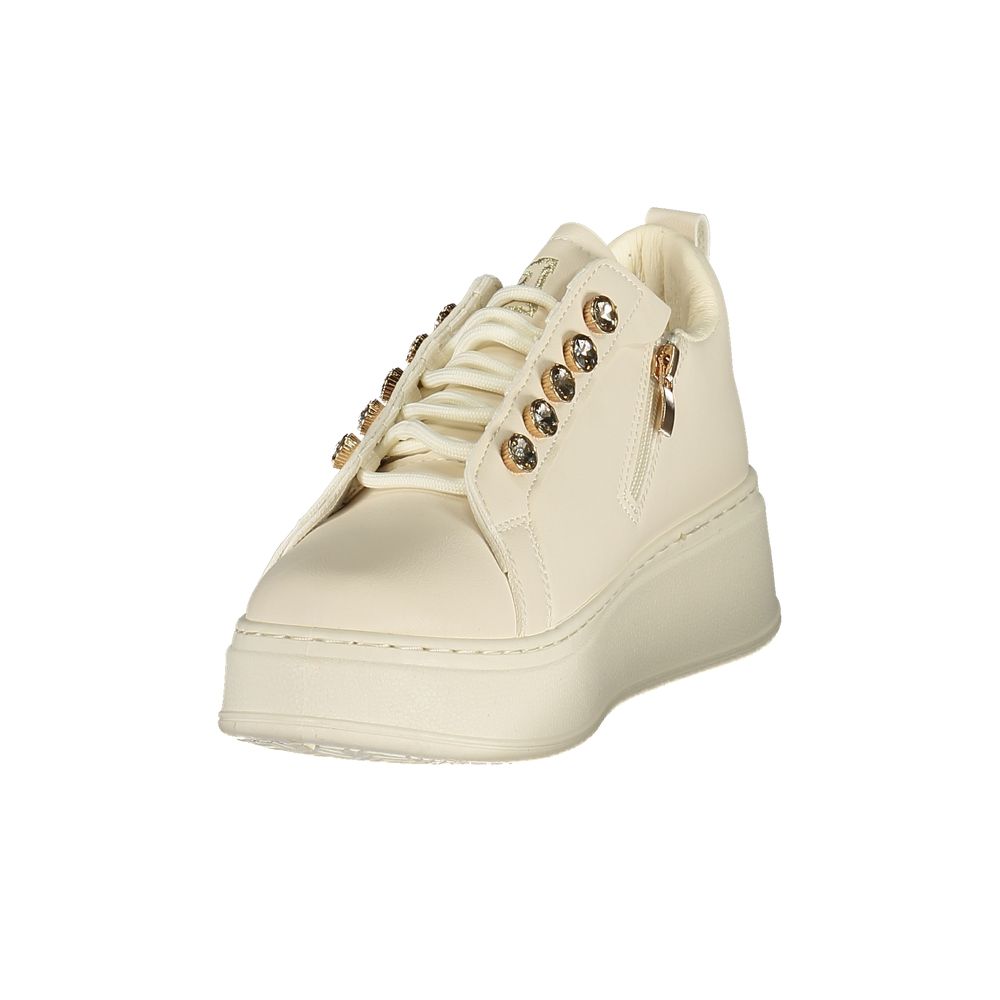 Damen-Sneaker aus weißem Polyurethan