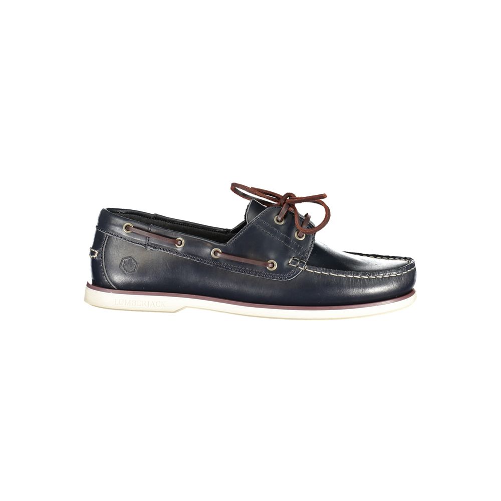 Blauer Leder-Herrenklassikschuh