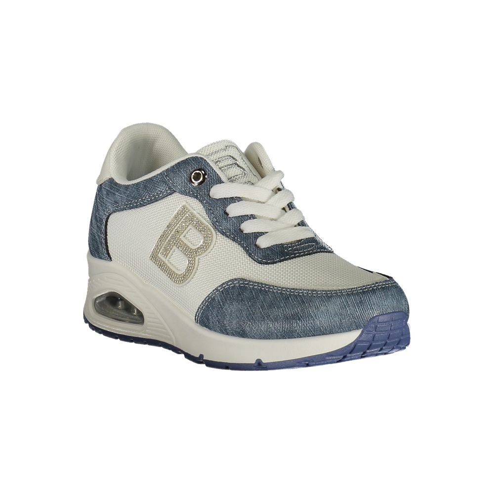 Blauer Polyester-Damen-Sneaker