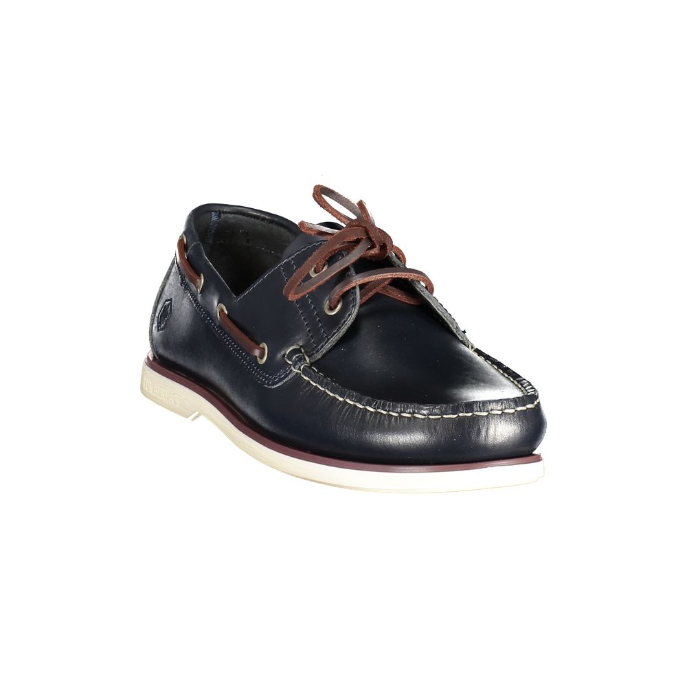 Blauer Leder-Herrenklassikschuh