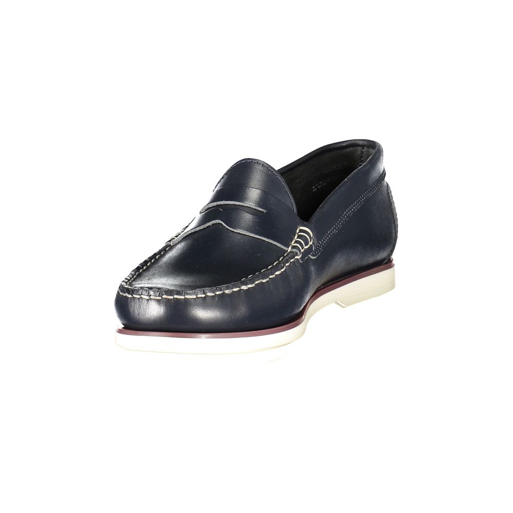 Blue Leather Men's Classic Shoe