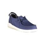 Blue Polyester Men Classic Shoe