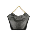 Damenhandtasche aus schwarzem Leder