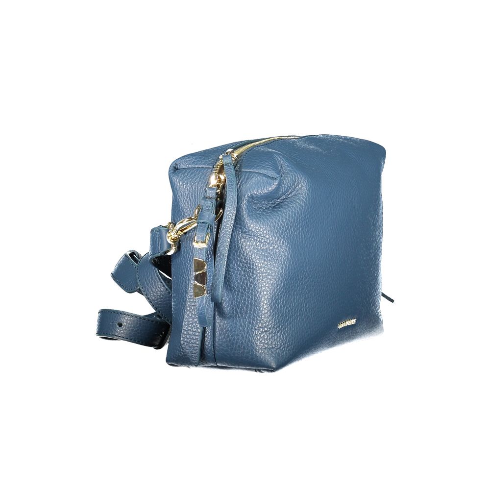 Women's Blue Leather Shoulder Bag