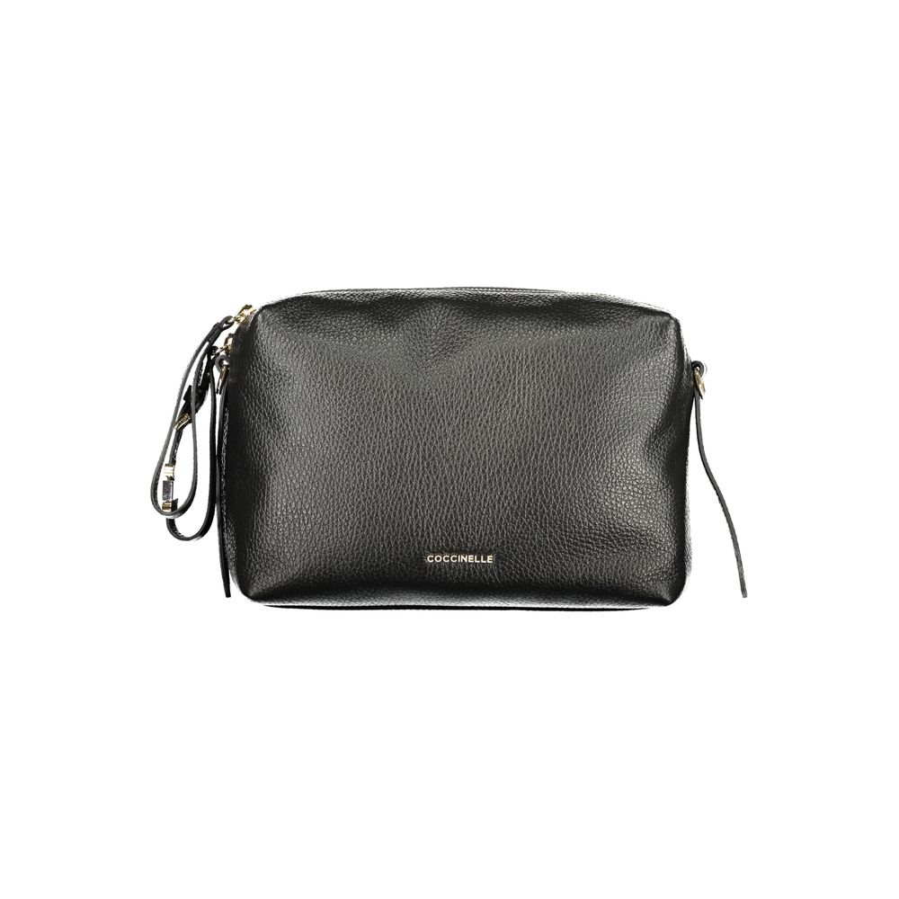 Damenhandtasche aus schwarzem Leder