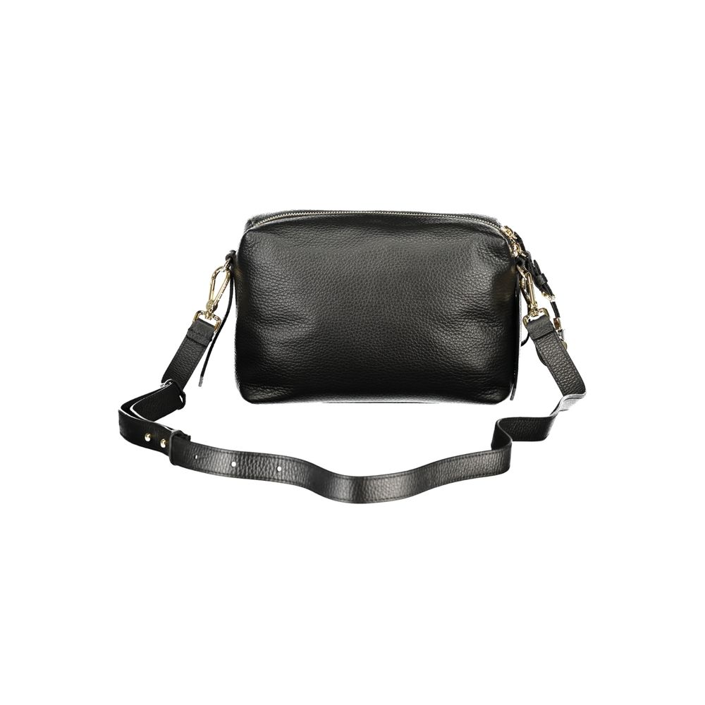 Damenhandtasche aus schwarzem Leder