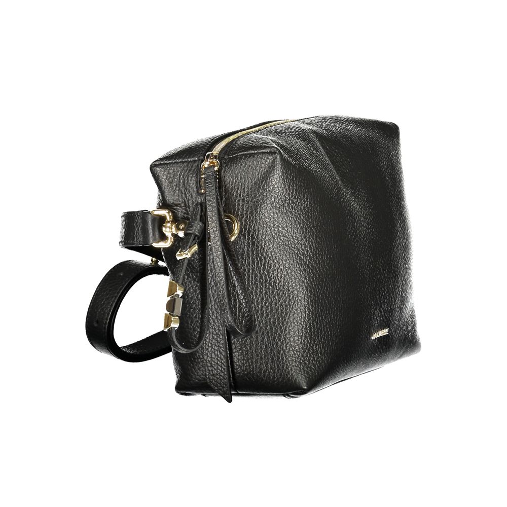 Damenhandtasche aus schwarzem Leder
