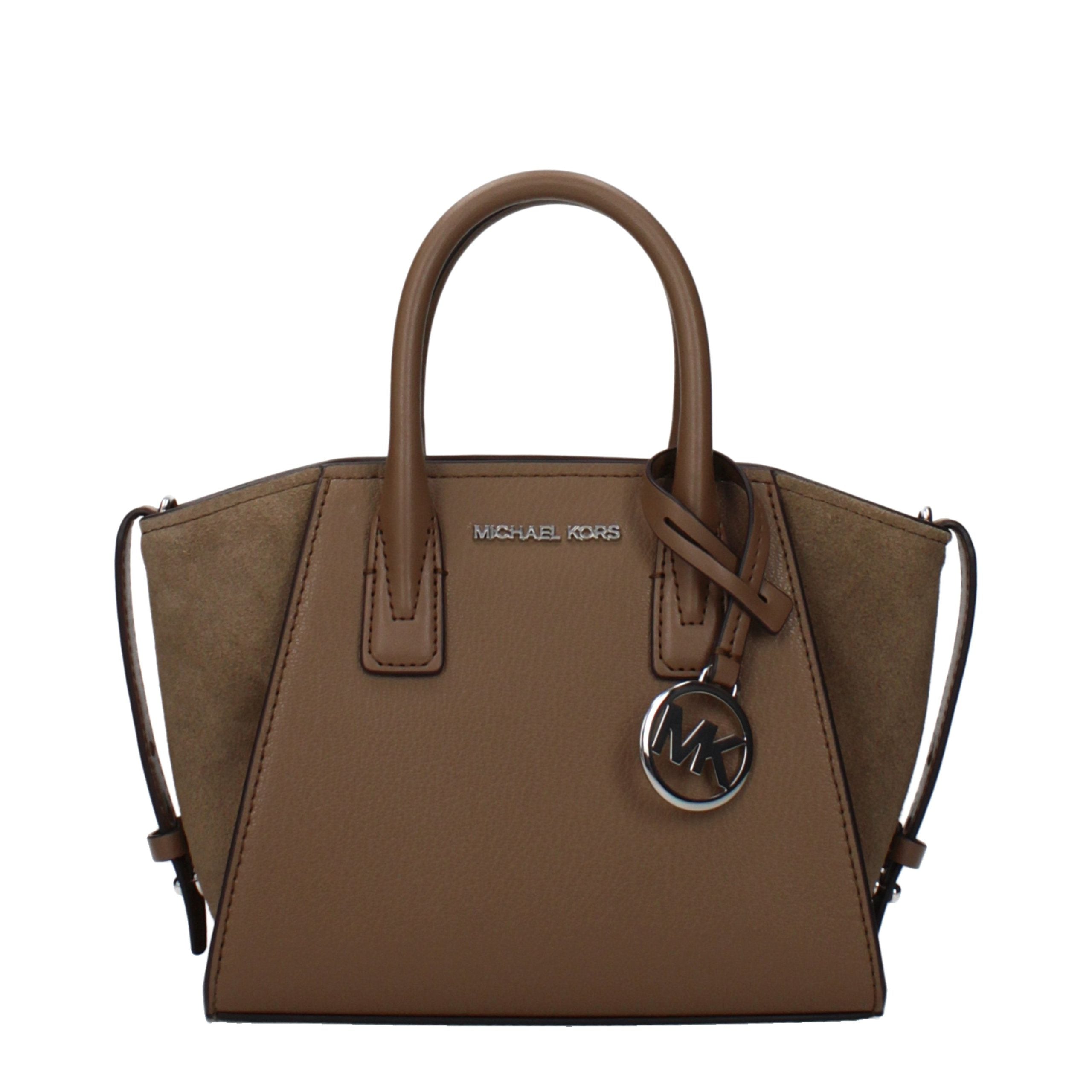 Borsa a mano in pelle marrone