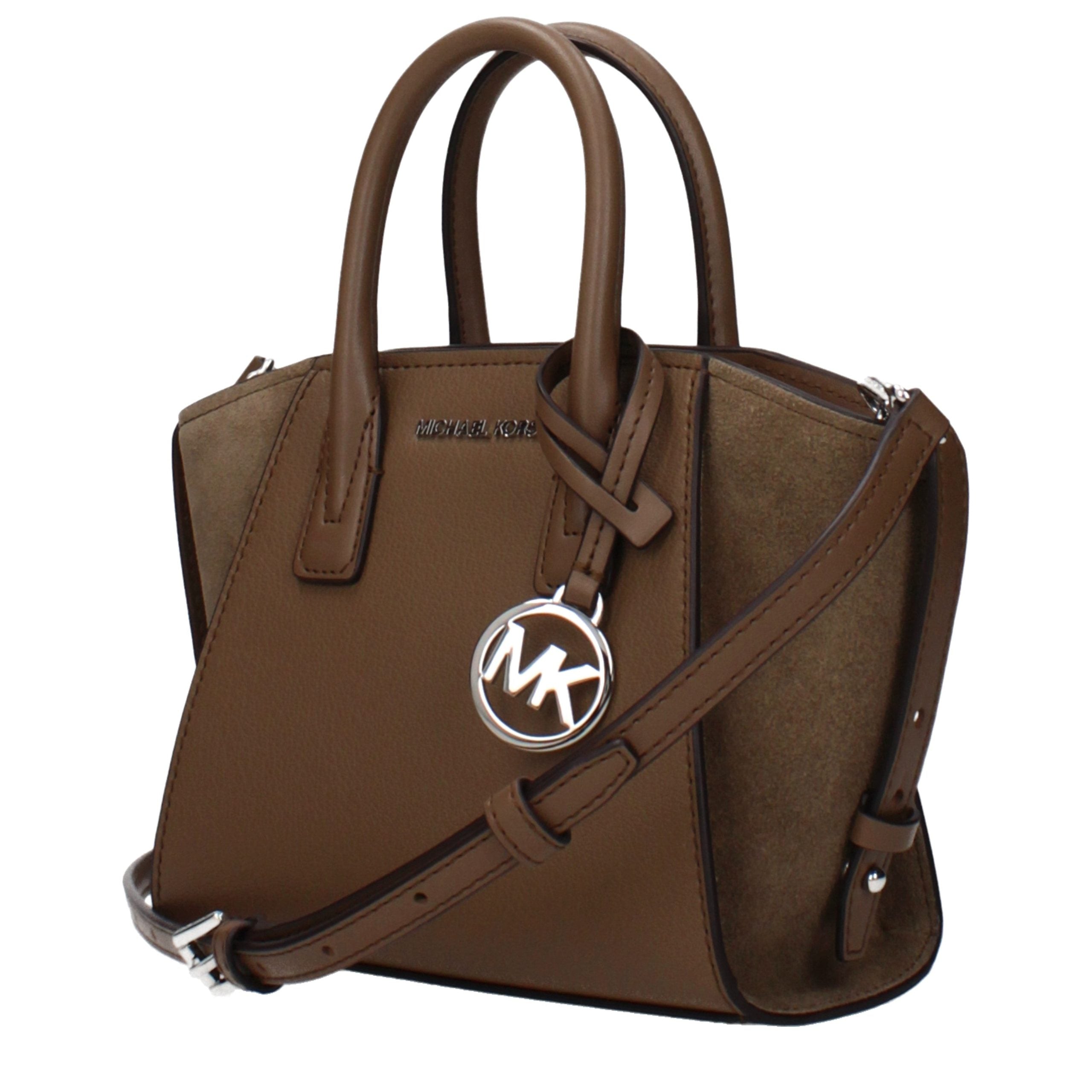 Borsa a mano in pelle marrone