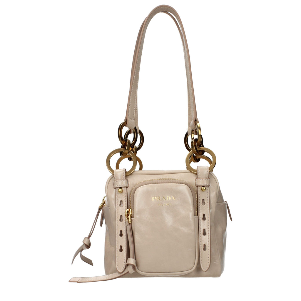 Rosa Schultertasche aus Leder