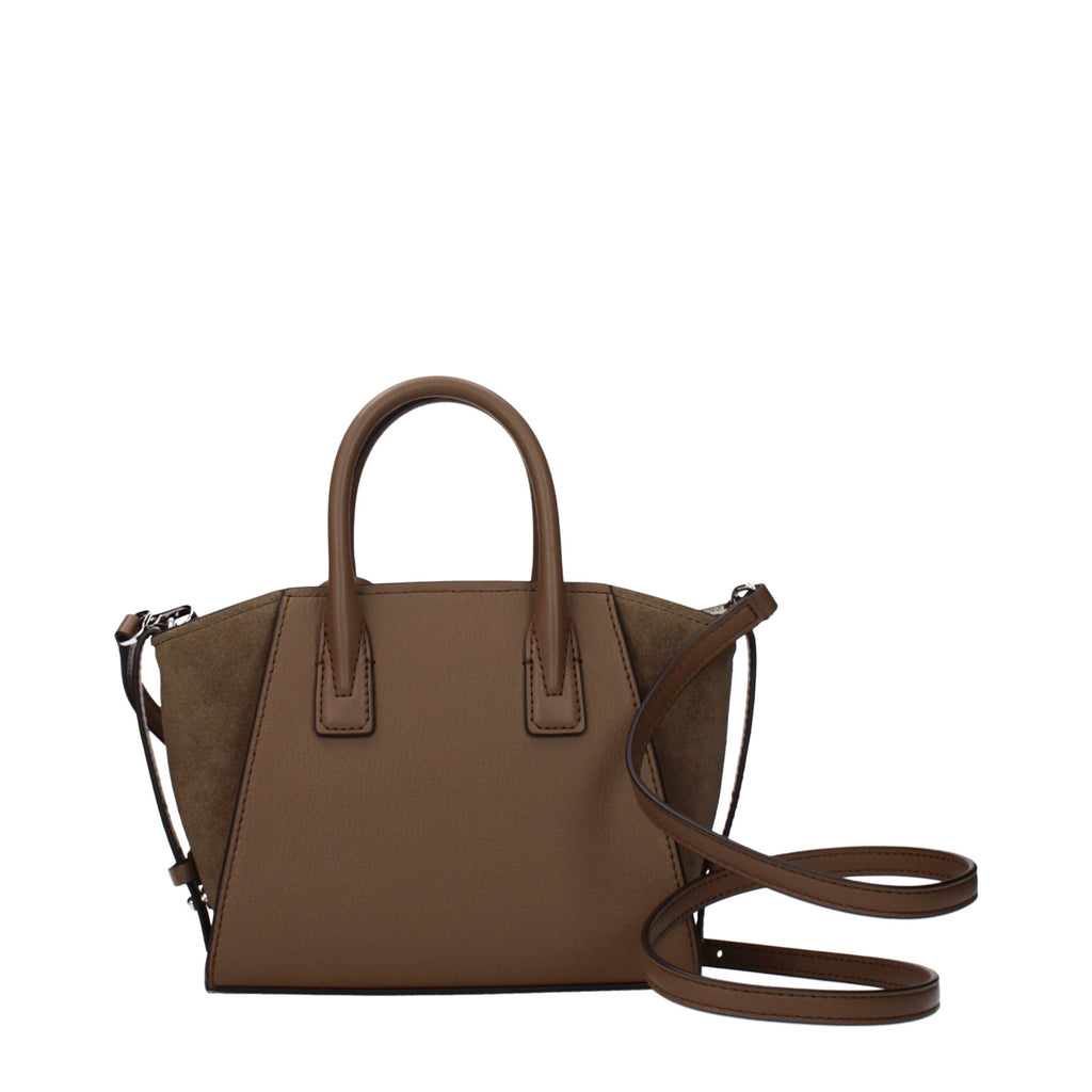 Borsa a mano in pelle marrone