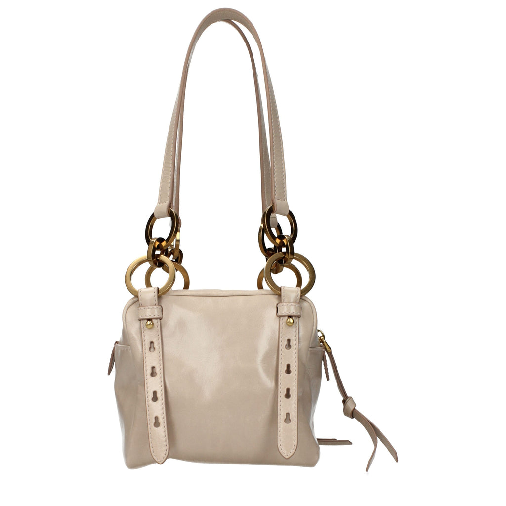 Rosa Schultertasche aus Leder