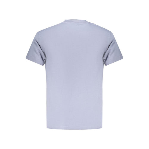 Light Blue Cotton Men T-Shirt