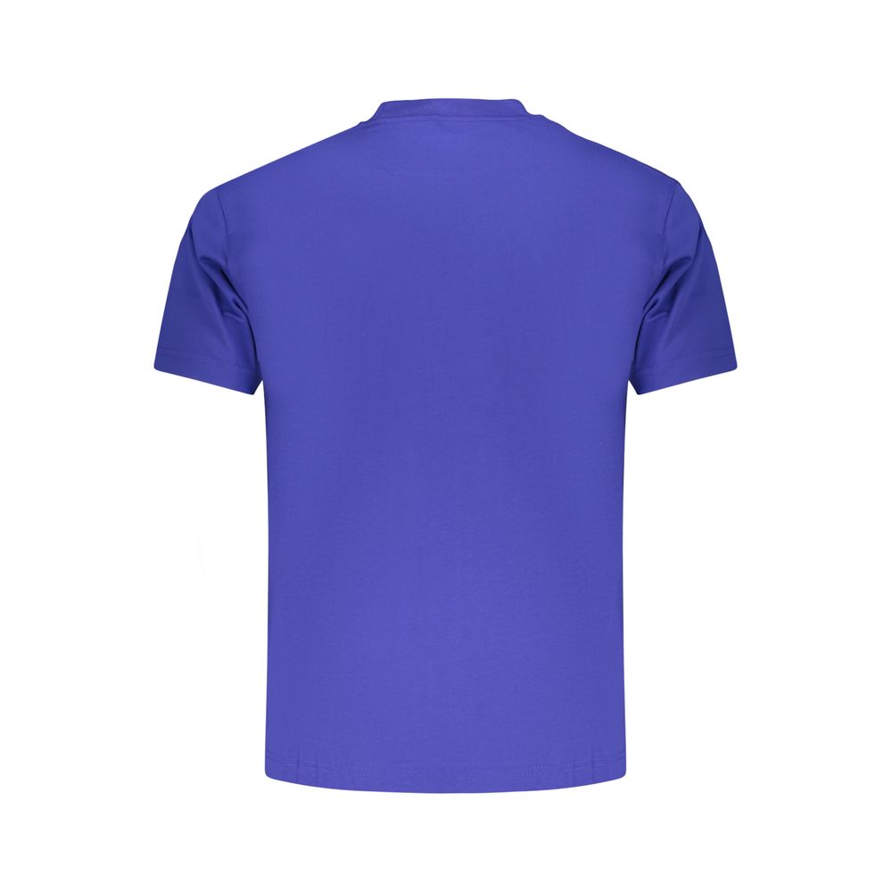 Blaues Baumwoll-Herren-T-Shirt