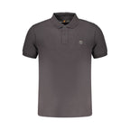Black Cotton Men Polo Shirt