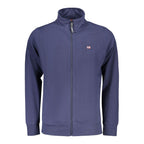 Blue Cotton Men Sweatshirt