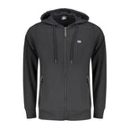 Schwarzes Herren-Sweatshirt aus Baumwolle
