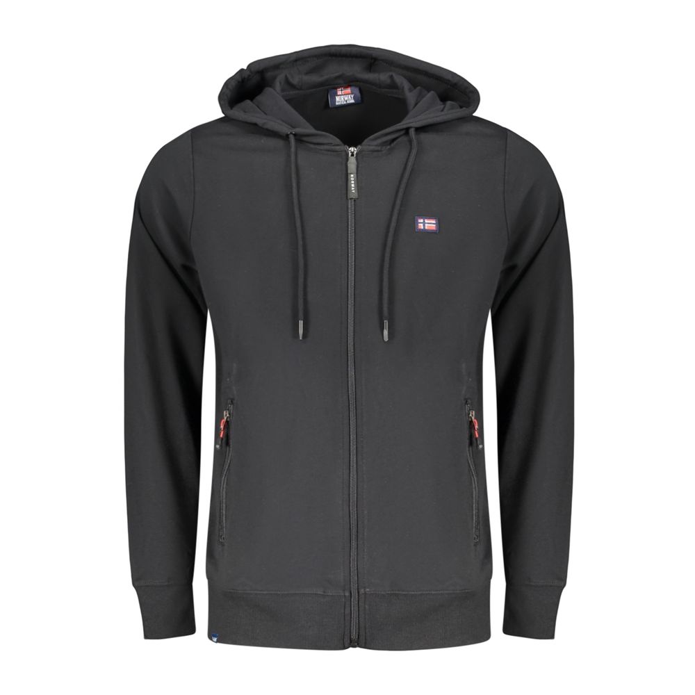 Schwarzes Herren-Sweatshirt aus Baumwolle