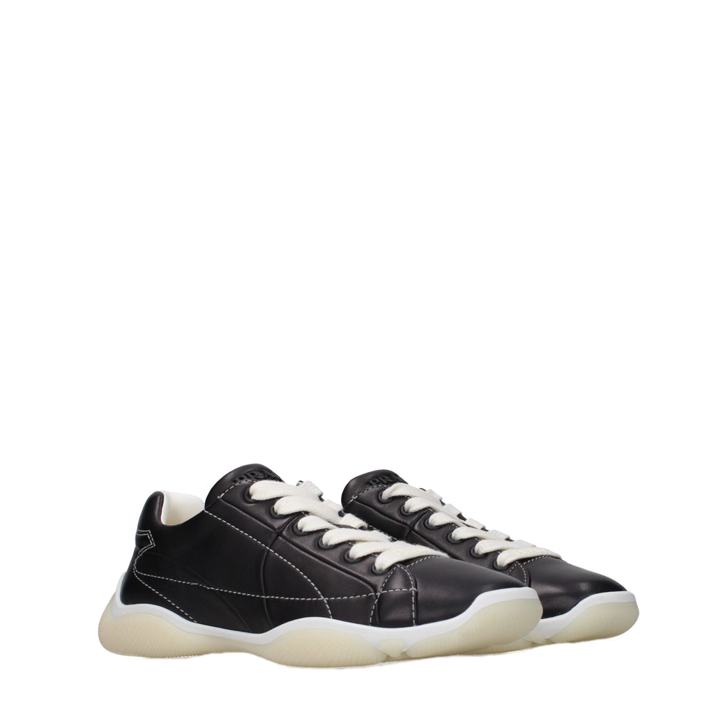 Black Leather Sneakers