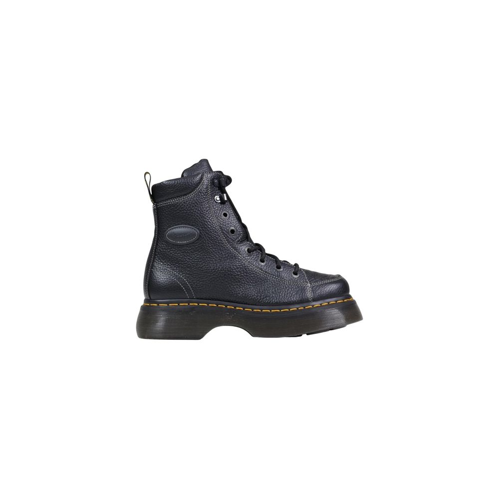 Schwarze Lederstiefeletten