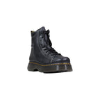 Schwarze Lederstiefeletten