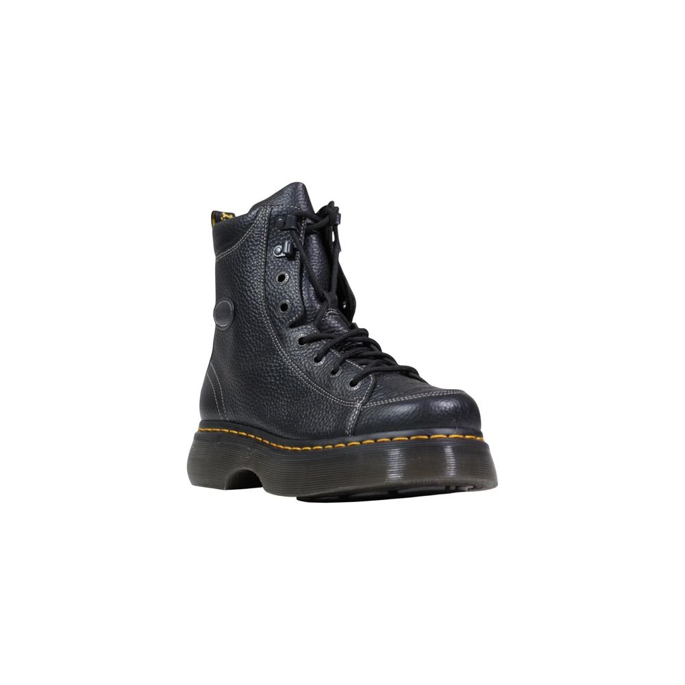 Schwarze Lederstiefeletten