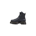 Schwarze Lederstiefeletten