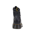 Schwarze Lederstiefeletten