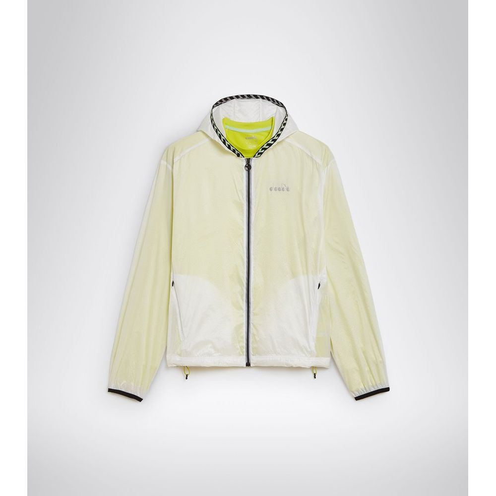 Weiße Polyamid-Shell-Jacke