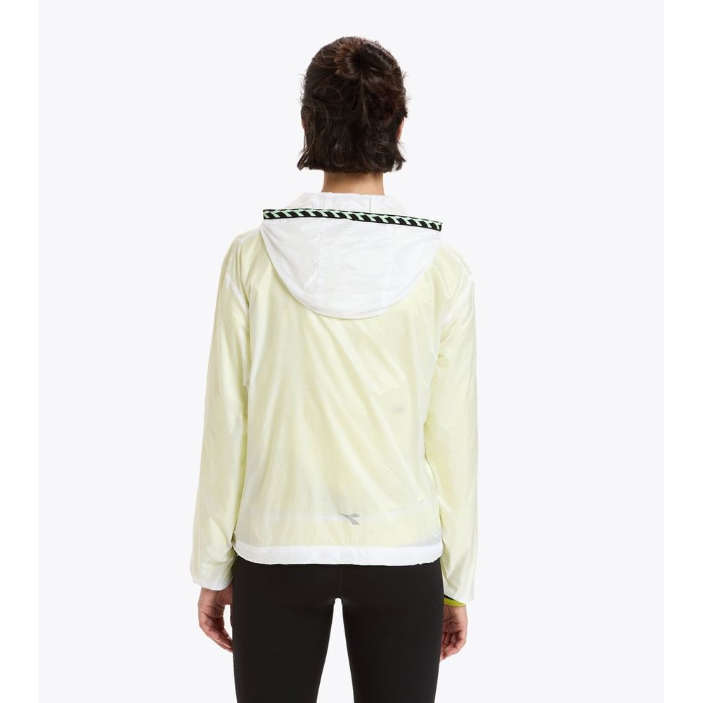 Weiße Polyamid-Shell-Jacke