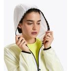 Weiße Polyamid-Shell-Jacke