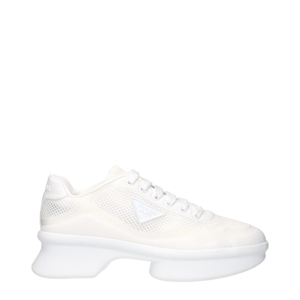 Weiße Low-Top-Sneaker aus Stoff