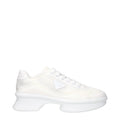 Weiße Low-Top-Sneaker aus Stoff