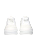 Weiße Low-Top-Sneaker aus Stoff