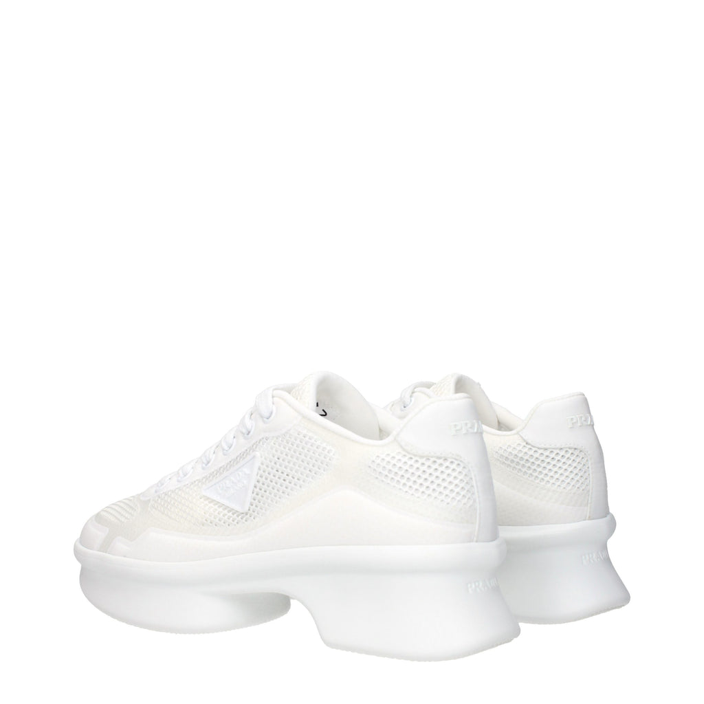 Weiße Low-Top-Sneaker aus Stoff