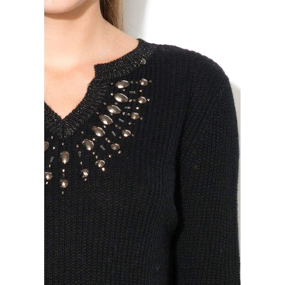 Black Marabou Sweatshirt