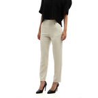 Gray Polyester Casual Pants