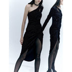 Bicolor Polyester Cocktail Dress