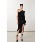 Bicolor Polyester Cocktail Dress